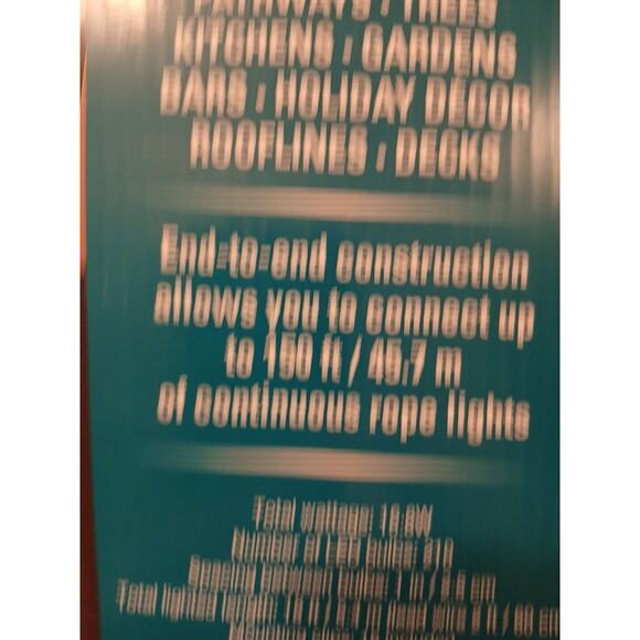 18 ft LED Rope Light Indoor Outdoor Holiday Porch Patio Pathway Palm Trees Party - Picture 12 of 14